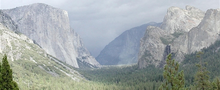 Stormy tunnel view